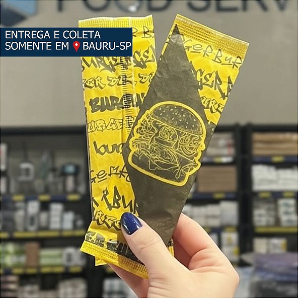 Guardanapo em Sachês Burguer Black c/1000 unidades