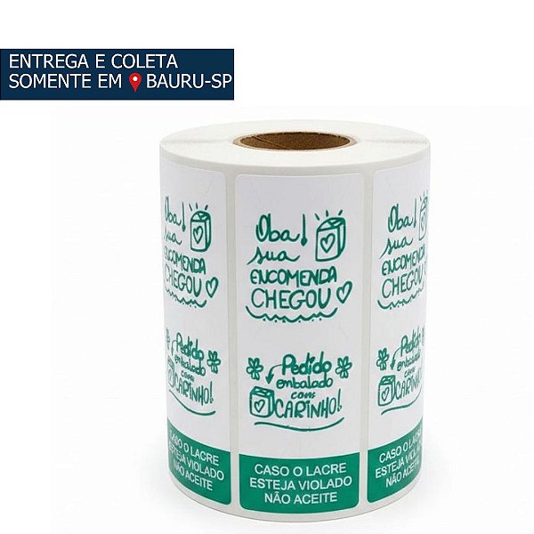 Lacre de Segurança Verde c/500 etiquetas