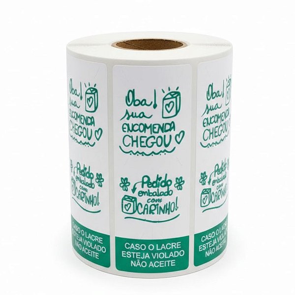 Lacre de Segurança Verde c/500 etiquetas