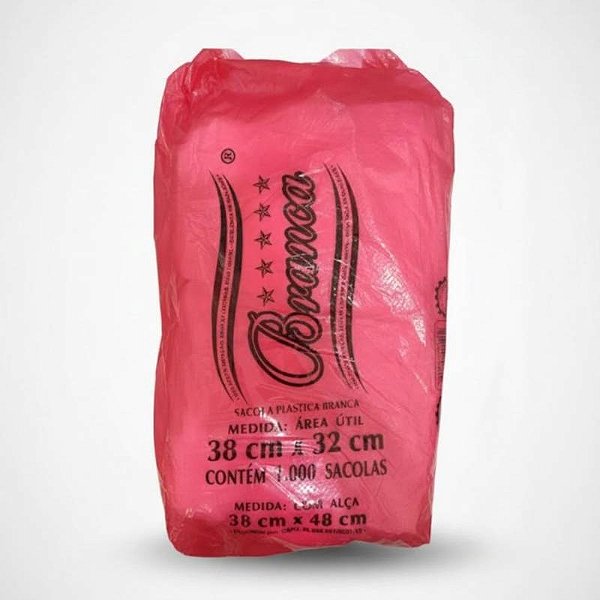 Sacola Plástica Branca 38x48 c/1000 unidades