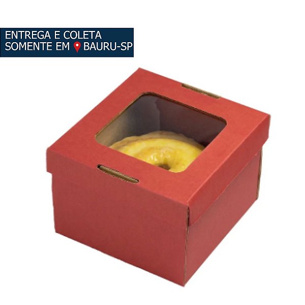 Caixa Bolo com visor 16x16x12