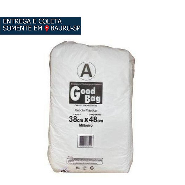 Sacola Plástica Branca Good Rool 38x48 c/1000 unidades