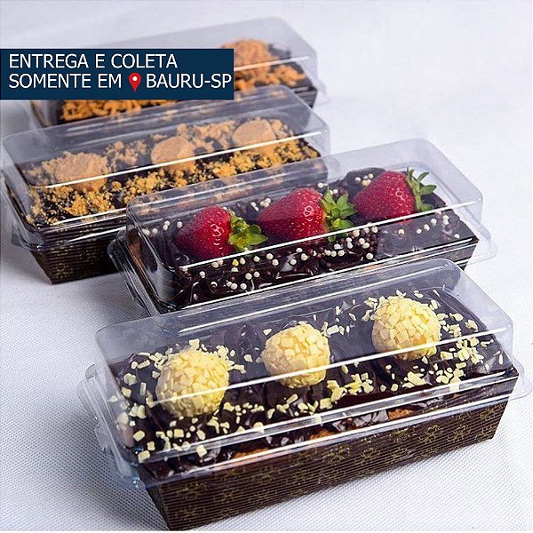 Forma Bolo Inglês Marrom 250g c/tampa c/5 unidades