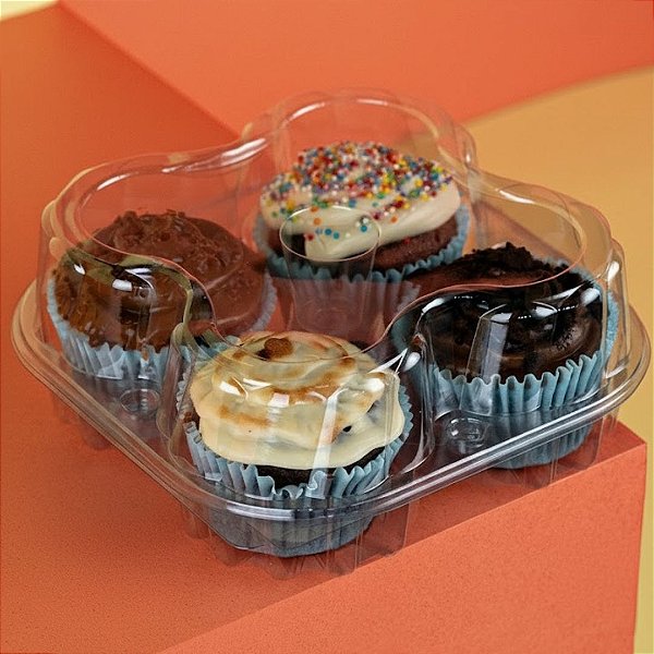 Embalagem Plástica para 4 doces GA15