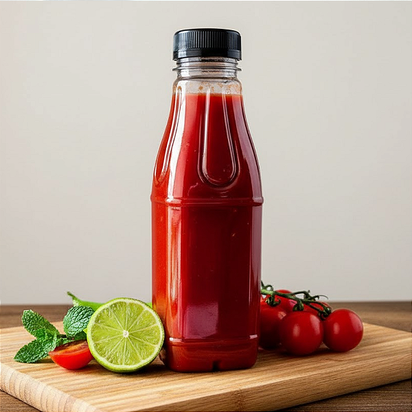 Garrafa PET Quadrada com tampa rosca 1000ml c/100 unidades