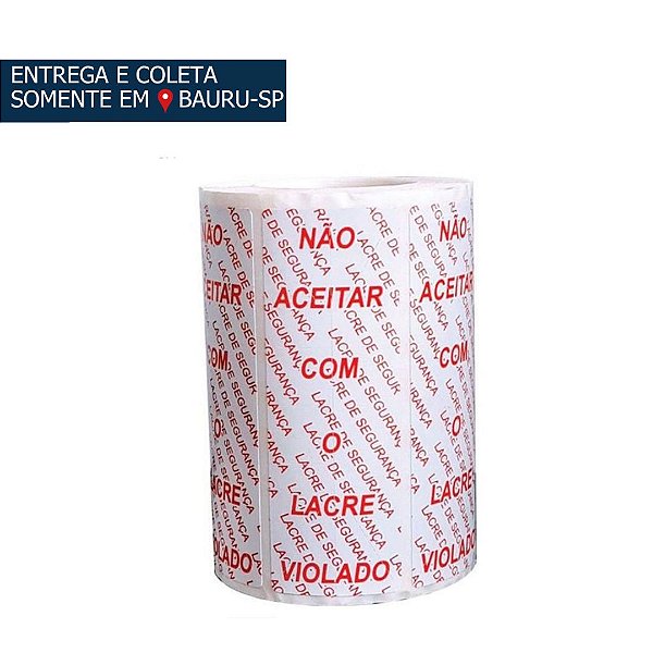 Lacre de Segurança Vermelho c/500 etiquetas