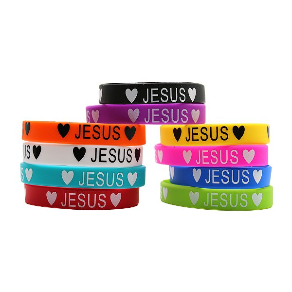 Pulseira de Silicone Jesus Amor