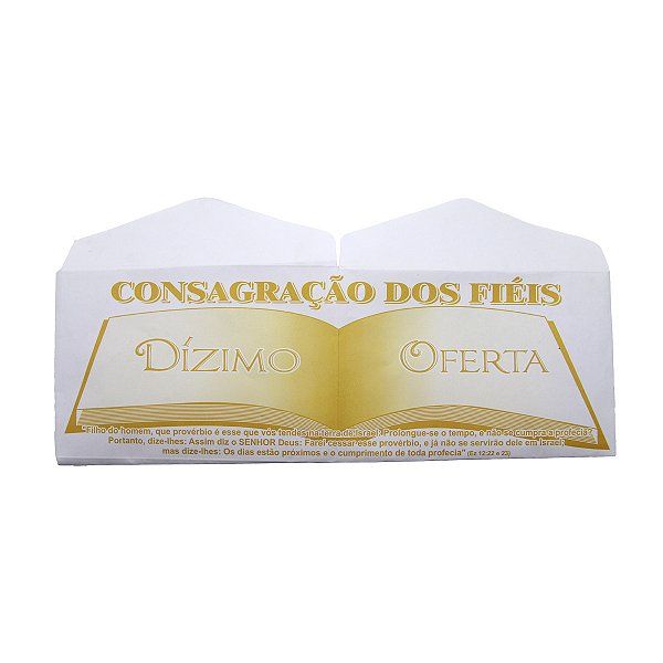 Envelope Duplo Consagração Dos Fiéis - Dízimo / Oferta