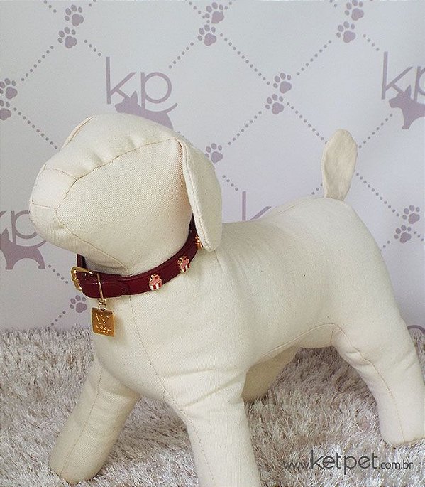 Coleira com Aplicação Esmaltada Woof