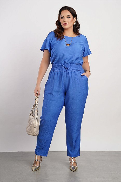 Calça Elástico Largo