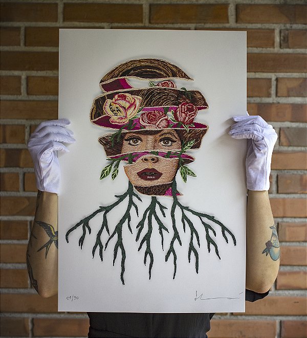 "Raizes" Gravura Fine Art por Flavia Itiberê