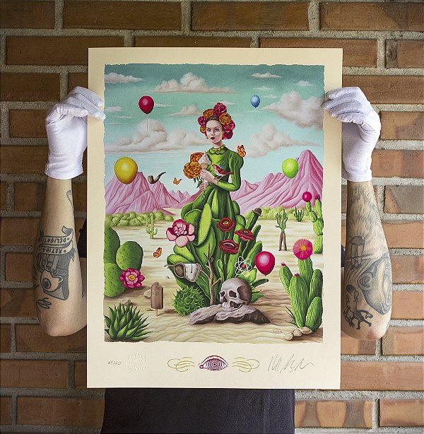 Gravura "Frida Cactus"