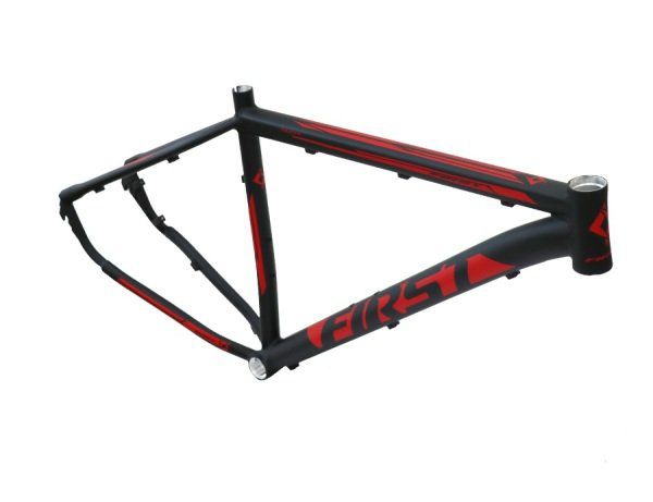 Quadro MTB FIRST Smitt Alumínio Preto/Vermelho Fosco Tam. 19