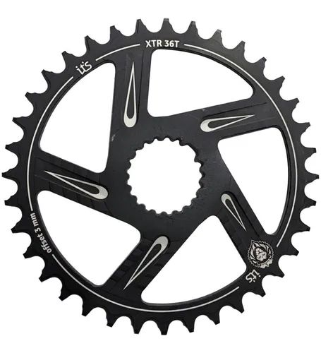 Coroa ICTUS Direct Shimano SLX/XT/XTR Offset 3mm 36T Preta