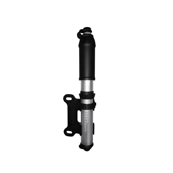 Mini Bomba WG SPORTS AL p/ Presta Americana c/ Mang 86 PSI LC2220 Preto - WGBOM0026