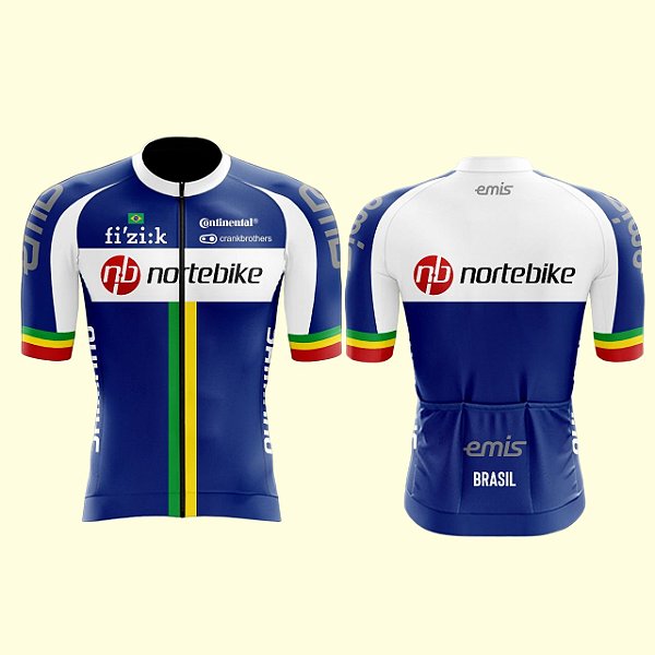 Camisa NORTE BIKE Branco/Azul Tam. P