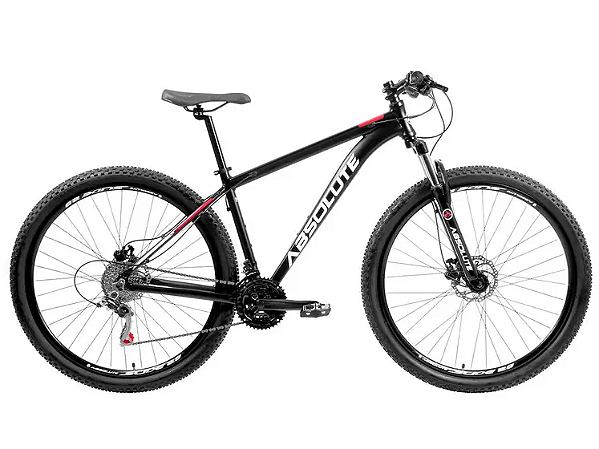 Bicicleta ABSOLUTE Nero Preto/Vermelho 21v Tam. 17