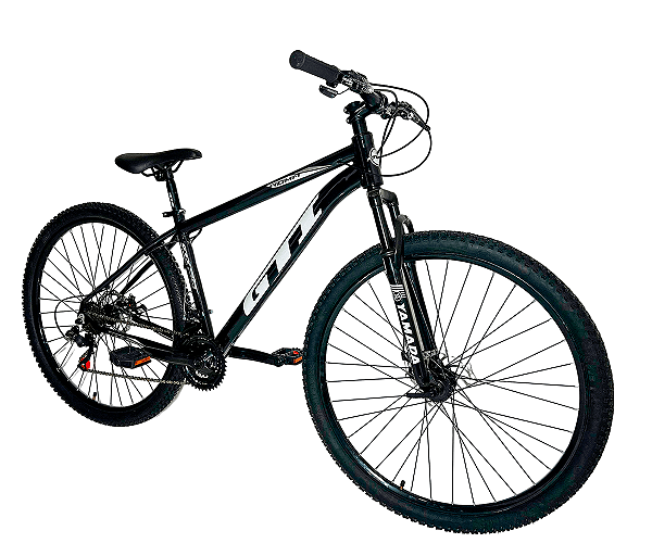Bicicleta GTI Roma Preto/Branco/Cinza 21v Tam. 19