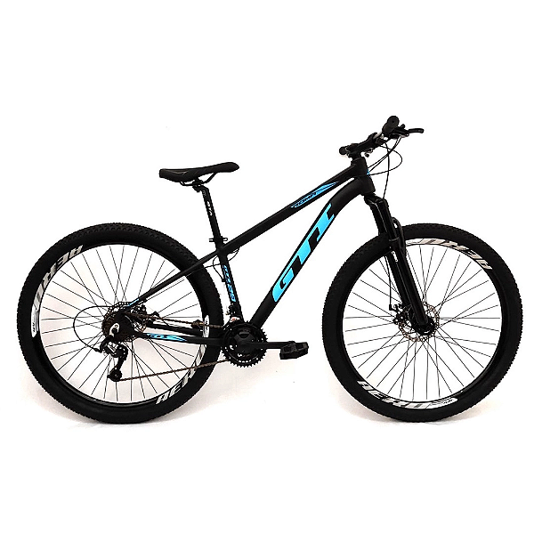 Bicicleta GTI Roma Preto/Azul 21v Tam. 15