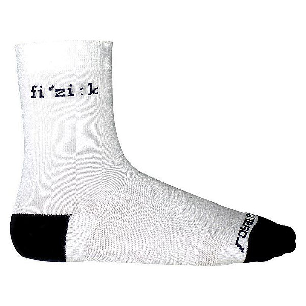 Meia FIZIK Branca com Logo Preta