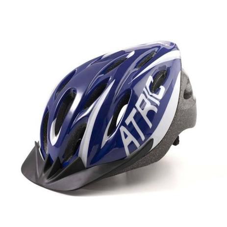 Capacete MTB ATRIO 2.0 Azul/Branco com Led - Tam.M