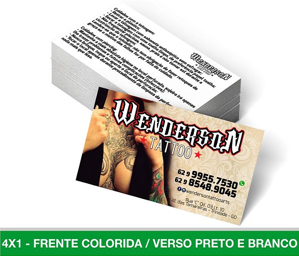 Cartão de Visita 1.000 Unid - Frente Colorida Verso Preto e Branco Papel 300g