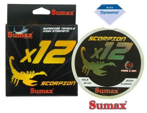 Linha Multifilamento SUMAX Scorpion x12 - 300 metros