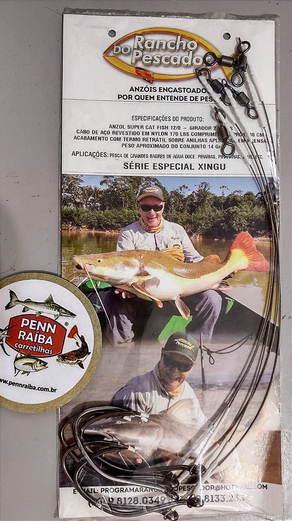 Encastoado 30cm Crown Super Cat Fish 12/0 do Rancho do Pescador - Especial Xingu