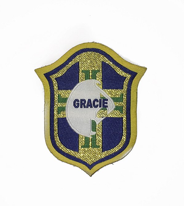 Patch Gracie Brasil / 8 cm de altura com 5,5 cm de largura.