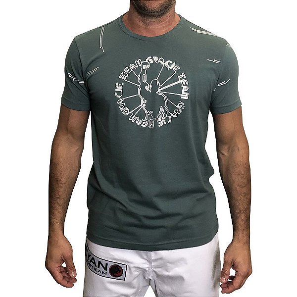 Camiseta Gracie Cyber Verde com prata