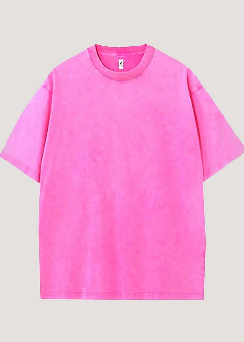 Camiseta Oversized Rosa Neon