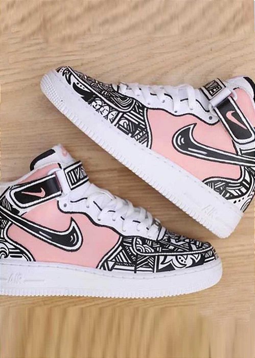 Air force Mid Custom cartoon