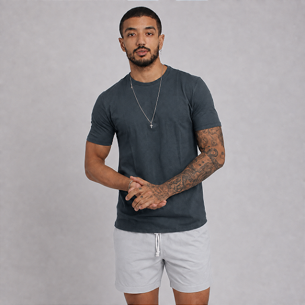 T-shirt Basic - Chumbo