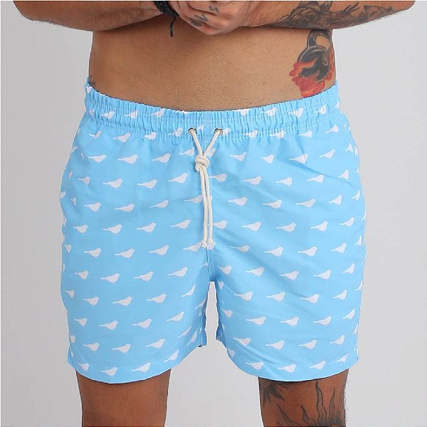 Short Estampado - J3 Azul Céu