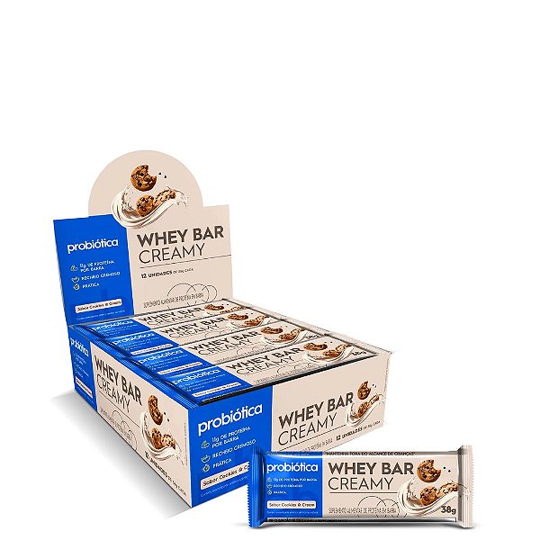 WHEY BAR CREAMY 12UNI 38G - PROBIÓTICA