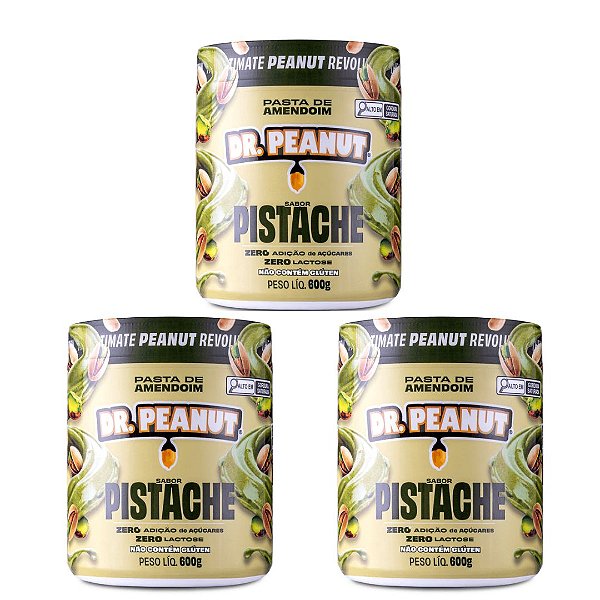 PASTA DE AMENDOIM 3X600G  - DR. PEANUT