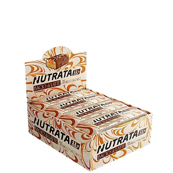 BACIO DI LATTE 45GR C/12 BARRAS - SABOR CARAMELO SALGADO - NUTRATA