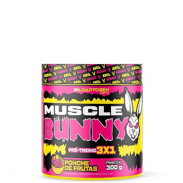 MUSCLE BUNNY 300G - PRÉ TREINO,TERMOGÊNICO E DIURÉTICO - ADAPTOGEN