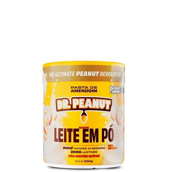 Pasta de amendoim Leite em Pó com Whey Protein 600g.