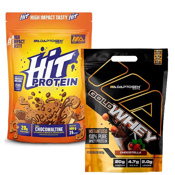 HIT PROTEIN 900G + GOLD WHEY 900G - ADAPTOGEN