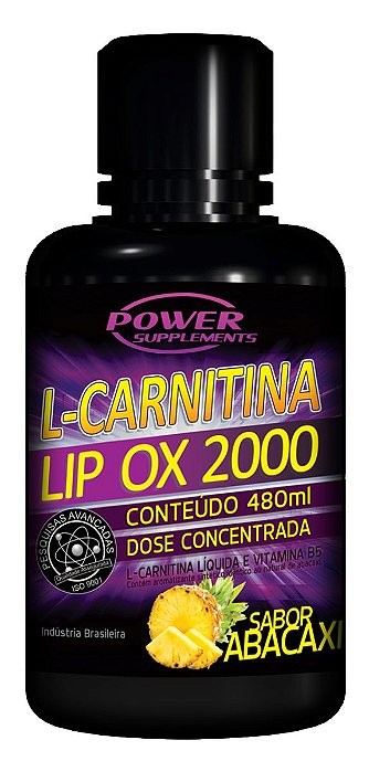 L-CARNITINA 2000MG (480ML) POWER SUPPLEMENTS - SABOR ABACAXI