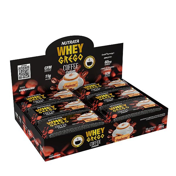 WHEY GREGO BAR COFFEE CREAM - 12 UNIDADES 40G - NUTRATA