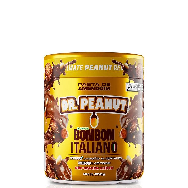 Pasta de amendoim sabor Bombom Italiano 600g - zero lactose - dr peanut