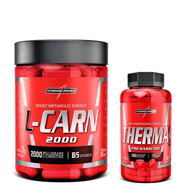L-CARN (120CAPS)  + THERMA PRO HARDCORE (120CAPS) INTEGRALMEDICA