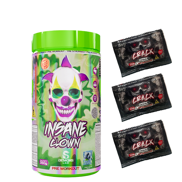 INSANE CLOWN 350G + CRACK 3X10G SABOR POPPING CANDY - DEMONS LAB