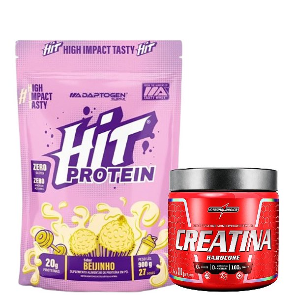HIT PROTEIN 900G ADAPTOGEN + CREATINA 300G INTEGRALMÉDICA