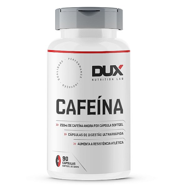CAFEÍNA 200MG - POTE 90 CÁPSULAS - DUX NUTRITION