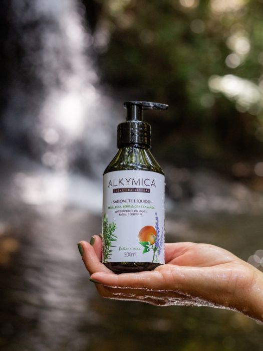 Sabonete Líquido Natural Biodegradável Refrescante - Tea Tree, Bergamota e Hortelã