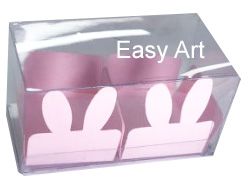 Caixa Clean 2 Doces com Forminha de Orelinha Páscoa Cores - 10 unidades