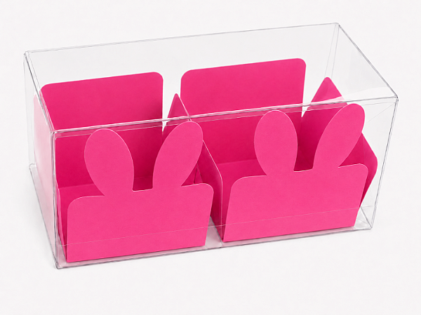 Caixa Clean 2 Doces com Forminha de Orelinha Páscoa Cores - 10 unidades